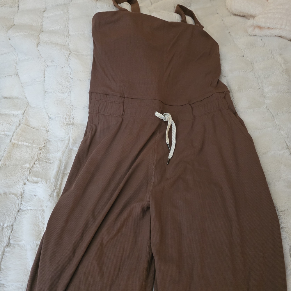 Vuori Women's Brown Wide-Leg Jumpsuit